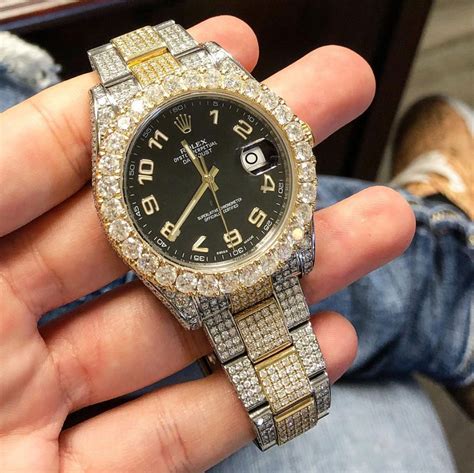 custom diamonds on rolex|aftermarket diamond Rolex.